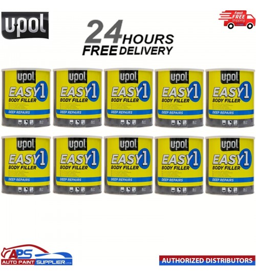10 X UPOL EASY 1 BODY FILLER 3L - DEEP FILL CAR BODY FILLER BIG SMOOTH EASY