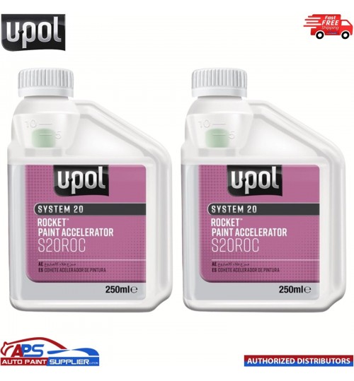 2x Upol Rocket Paint Accelerator 250ml Bottle System 20 2OROC
