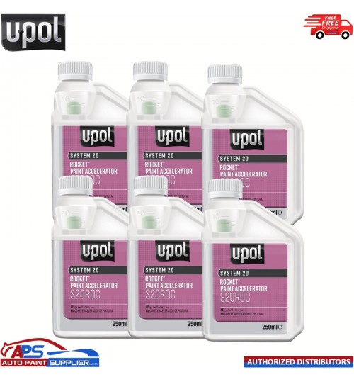6x Upol Rocket Paint Accelerator 250ml Bottle System 20 2OROC