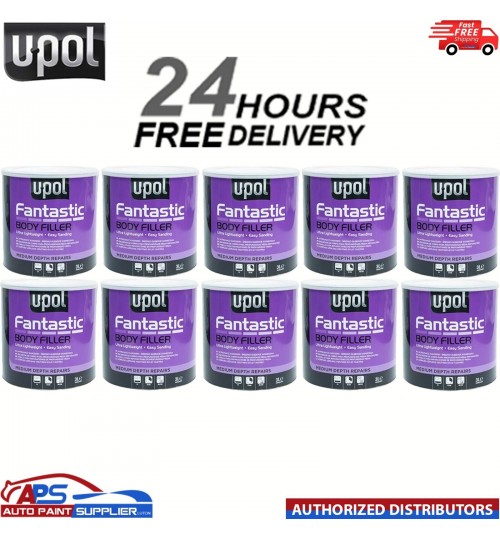 U-Pol Fantastic x 10 Polyester Car Body Filler 3L UPOL FANT/3 with BPO Hardener