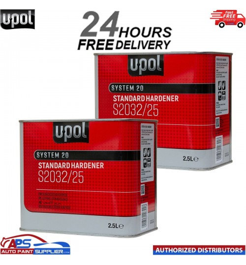2x UPOL S2032 Standard Hardener/Activator For 2k Paints, Lacquers & Primers 2.5L