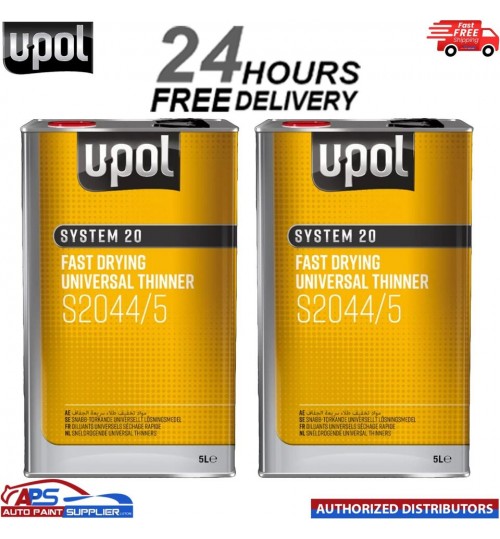 2x UPOL SYSTEM 20 S2044/5 FAST DRYING UNIVERSAL 2K THINNER 5L