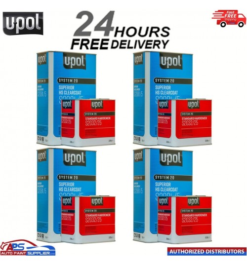 U-POL S2081 CLEAR COAT LACQUER HS 2K WITH S2032 STANDARD HARDENER UPOL- 30L KIT
