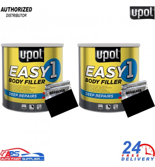 2 x UPOL Easy One Body Filler – 3L Each + Hardener & Spreader
