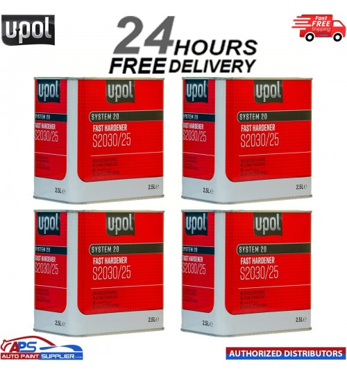 4 x UPOL S2030 FAST 2K UNIVERSAL HARDENER 2.5L - FAST DELIVERY