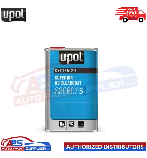 U-POL SYSTEM 20 SUPERIOR HS CLEARCOAT S2080/5 2K Lacquer HS Super Crystal 5 LTR