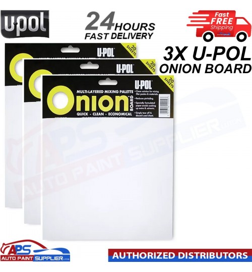 3X U-POL ONION BOARDS - CAR BODY FILLER MIXING BOARDS U-POL - FAST DELIVERY