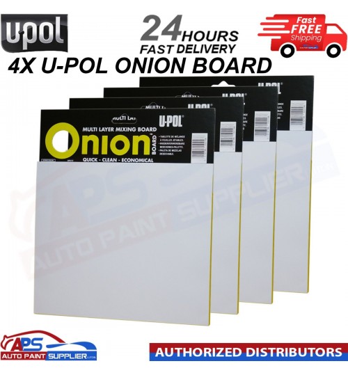 4X U-POL ONION BOARDS - CAR BODY FILLER MIXING BOARDS U-POL - FAST DELIVERY