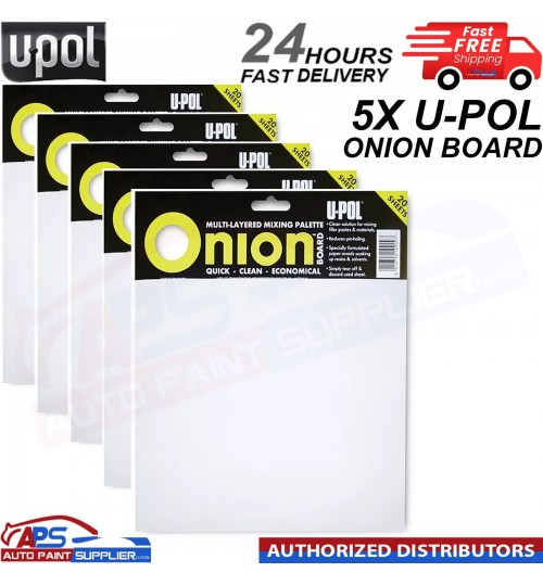 5X U-POL ONION BOARDS - CAR BODY FILLER MIXING BOARDS U-POL- FAST DELIVERY