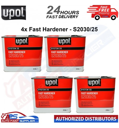 4 x UPOL S2030 FAST 2K UNIVERSAL HARDENER 2.5L - FAST DELIVERY