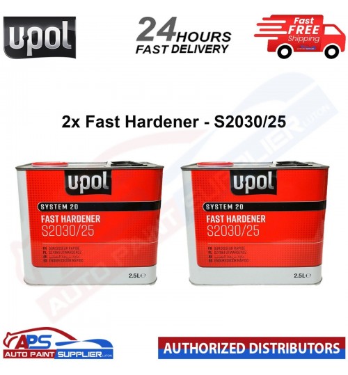 2 x UPOL S2030 FAST 2K UNIVERSAL HARDENER 2.5L - FAST DELIVERY