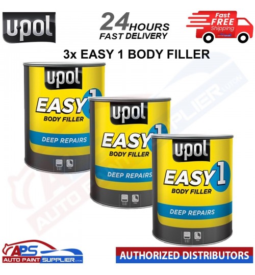 3X UPOL EASY 1 BODY FILLER 3L DEEP FILL CAR BODY FILLER - FAST DELIVERY