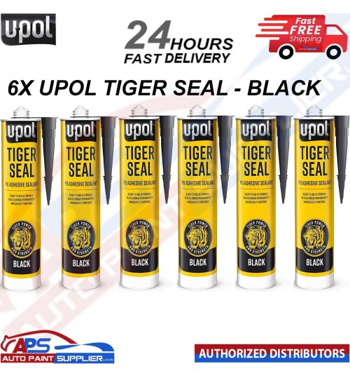 6x U-POL TIG/NB TIGER SEAL BLACK Sealant and Adhesive 310ML -FAST DELIVERY