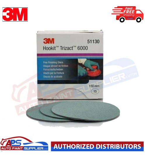 3M 51130 TRIZACT FOAM FINISHING POLISHING DISCS 150MM P6000 PK15 - DISCS