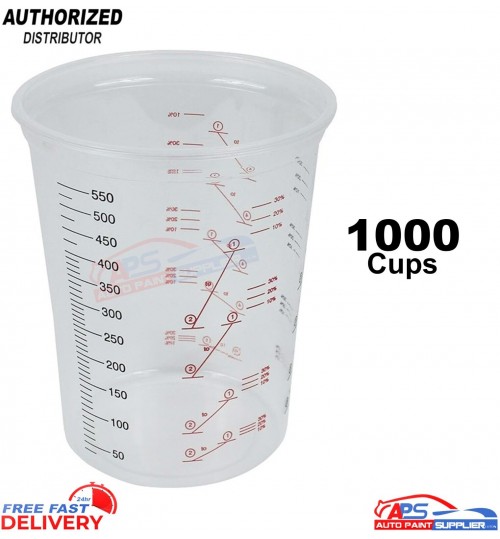 1000 x Starchem PC600 Paint Mixing Cups – 600ml Graduated Plastic 600cc