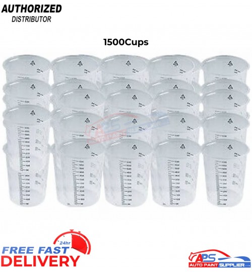 1500 x Starchem Paint Mixing Cups – 600ml Plastic Graduated 600cc PC600