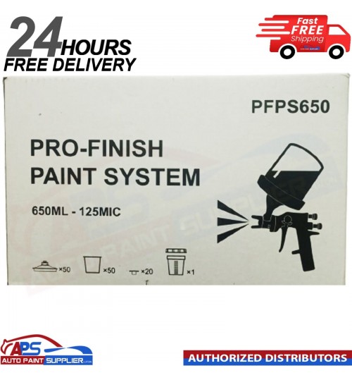 PRO- FINISH PAINT SYSTEM PFPS650 Paint Cups System 650ml x 50 FREE FAST DELIVERY