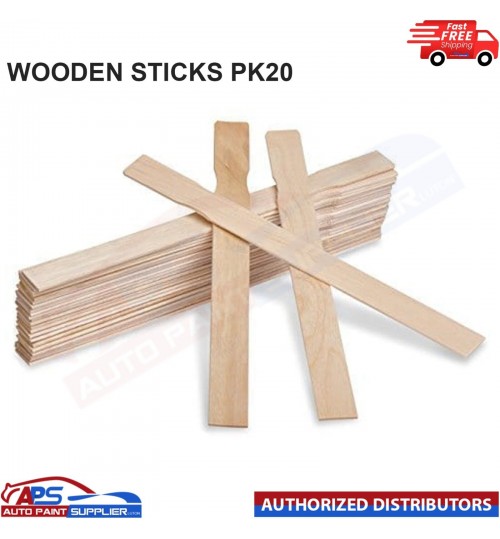Wooden Paint Stir Sticks 300 x 25mm Plain Paint Paddles for Mixing Paint 20 pack