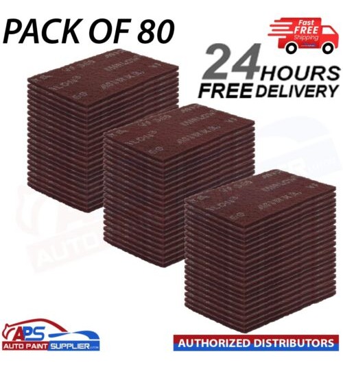 Scotch Red Very Fine 360 Grit 80x Hand Finishing Pads - FAST DELIVERY