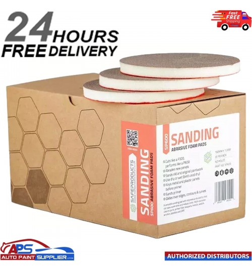 Safeproducts Abrasive Foam Sanding Pads Discs SP600 150mm x 12mm 20/box