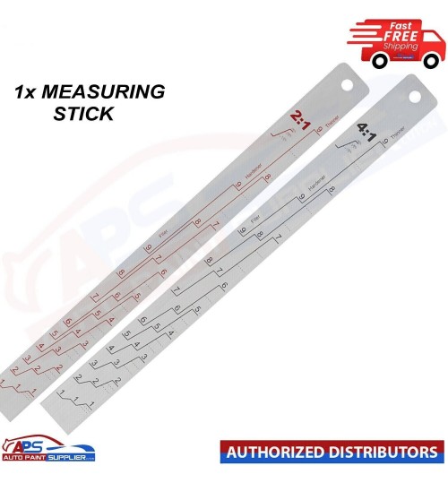 Aluminium Paint Mixing Measuring Stick 2:1/4:1 Ratio Double Sided