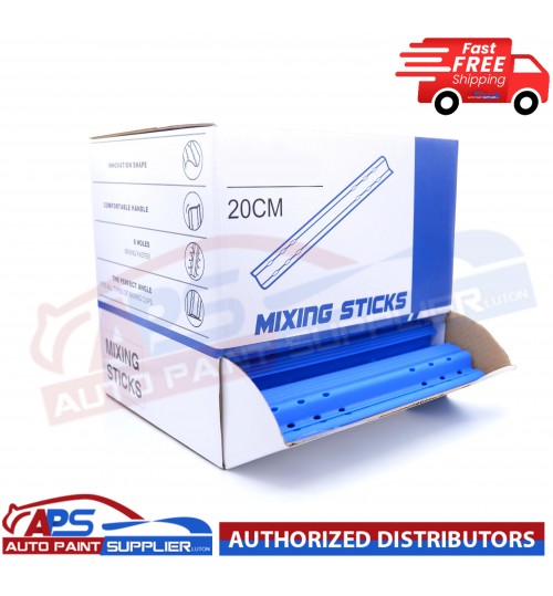 BLUE PLASTIC PAINT MIXING STICKS 20 CM PACKS OF 25, 50, 100, 200, 400,