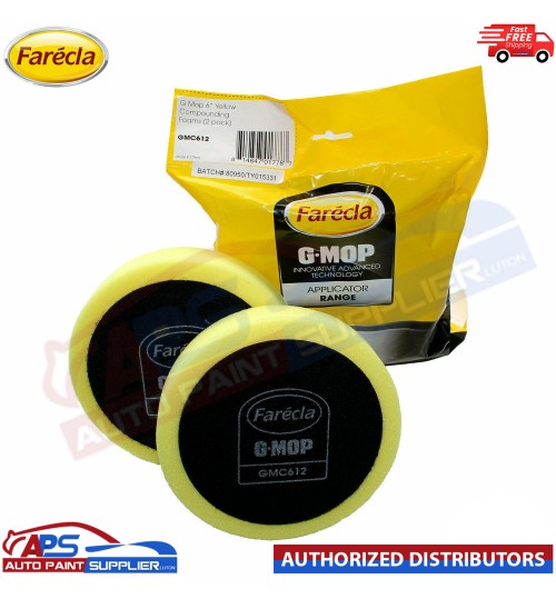 GMC612 Farecla G Mop Head 6” Yellow Compound Pad Hook & Loop GMOP-150mm