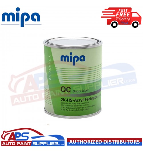 MIPA OC 2K HS RM SUPER RALLY BLACK 1LTR - ACRYLIC, 2-1 , GLOSS , TOPCOAT