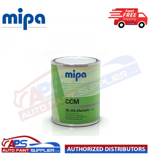MIPA CCM HS KLARLACK MATT CLEARCOAT 1LTR - CAN USE WITH CC6 CC8 CC9 FOR SATIN
