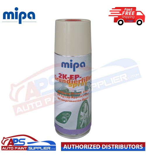 MIPA 2K EP- Spray BEIGE 2K Epoxy Primer Filler Grundierfiller400ml Inc Hardener