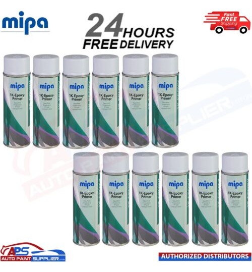 12X MIPA 1K EPOXY PRIMER Spray 400ml Car Paint Aerosol Fast Drying