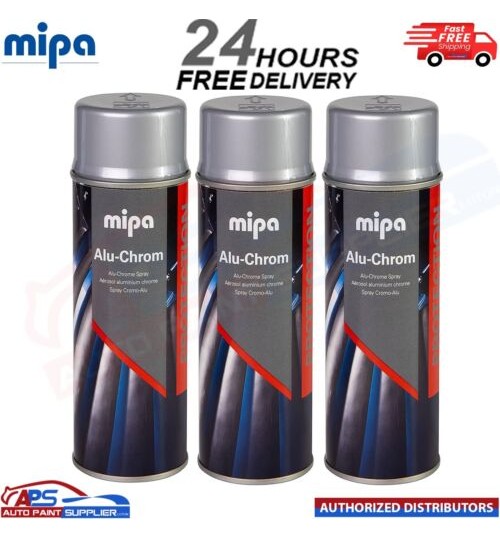 3x MIPA ALU-CHROME Spray 400ml Corrosion and Heat Protection Aerosol