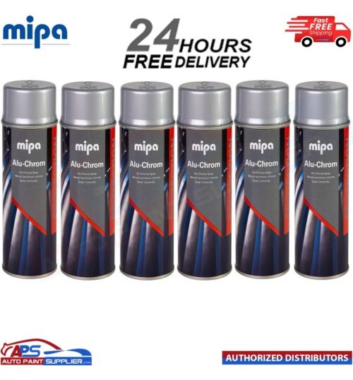 6x MIPA ALU-CHROME Spray 400ml Corrosion and Heat Protection Aerosol