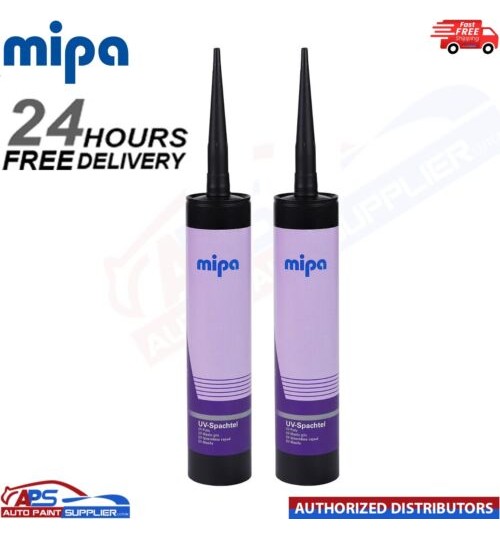 2x MIPA UV PUTTY BODY FILLER FINE FILLER 500GRAM SMART REPAIR - FAST DELIVERY