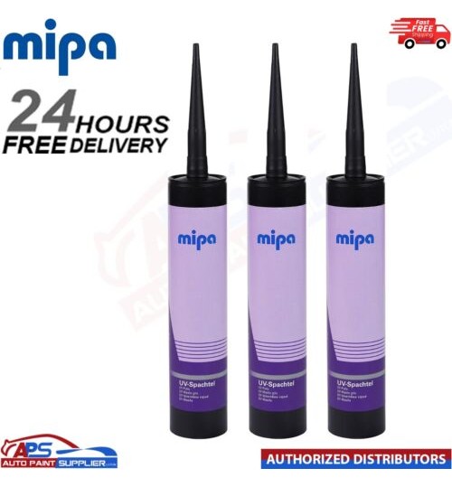 3x MIPA UV PUTTY BODY FILLER FINE FILLER 500GRAM SMART REPAIR - FAST DELIVERY