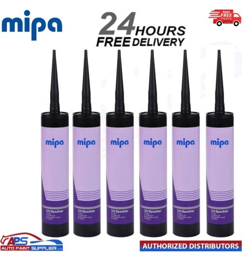 6x MIPA UV PUTTY BODY FILLER FINE FILLER 500GRAM SMART REPAIR - FAST DELIVERY
