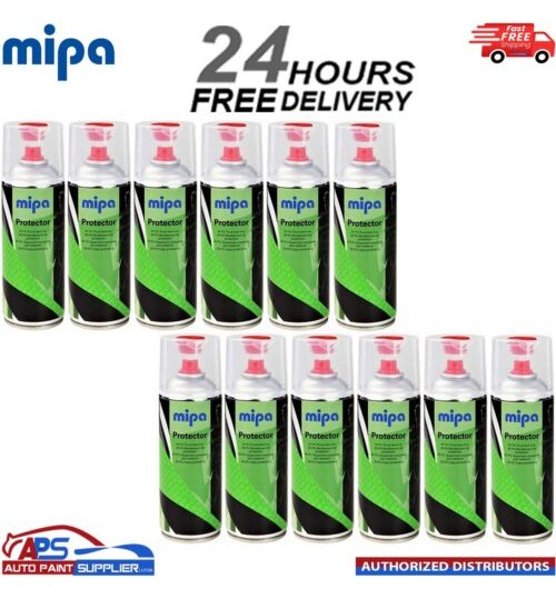 12x MIPA PROTECTOR 2K TOUGH TRUCK BED LINER raptor AEROSOL 400ML - BLACK