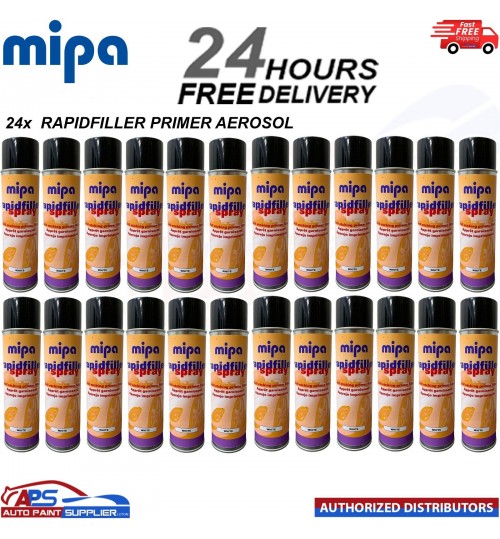 24x MIPA RAPIDFILLER PRIMER HIGH BUILD SELF ETCHING AEROSOL - 400ML