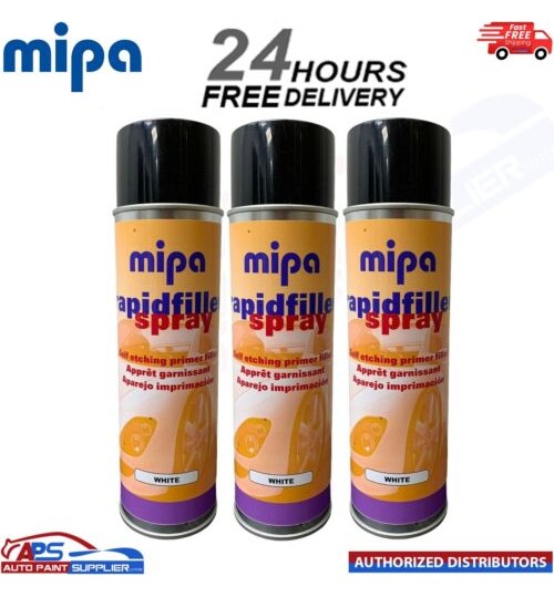 3x MIPA RAPIDFILLER PRIMER HIGH BUILD SELF ETCHING AEROSOL - 400ML