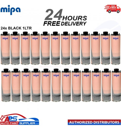24x MIPA SCHUTZ UNDER SEAL UNDERBODY RUST PROTECTION PROTECTOR BLACK 1 LTR