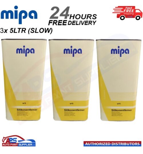 3x MIPA SILICONE REMOVER Silikonentferne LANG PANEL WIPE DEGREASER 5LTR - SLOW