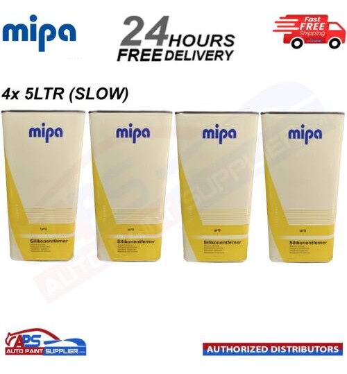 4x MIPA SILICONE REMOVER Silikonentferne LANG PANEL WIPE DEGREASER 5LTR - SLOW