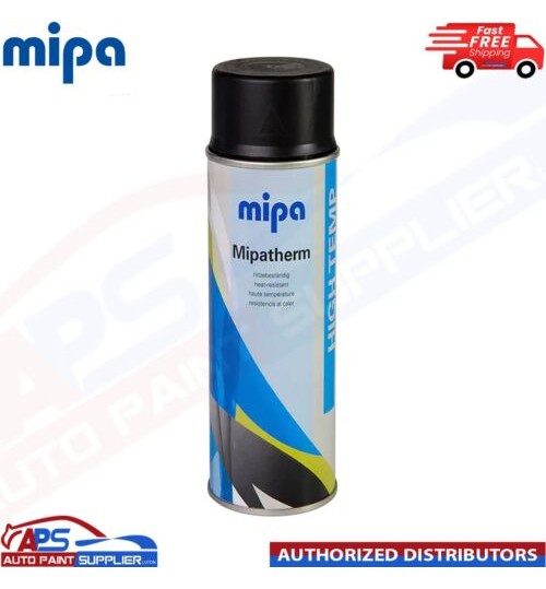 MIPATHERM BLACK HEAT RESISTANT PAINT 400ml Aerosol Car Spray