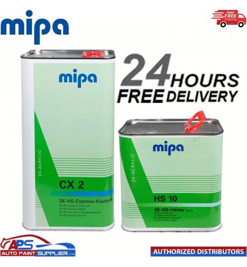 MIPA CX2 HS EXPRESS CLEARCOAT KIT WITH HS10 FAST HARDENER 7.5L