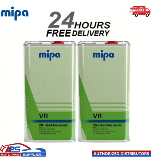 2x MIPA 272050000 VR REAKTIVZUSATV 2K EXTRA FAST THINNER REDUCER 5LTR