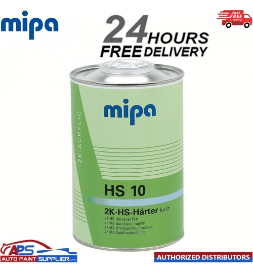 1 x MIPA HS10 2K HIGH SOLID FAST HARDENER 1LTR - OC, ACRY FILLER, TOPCOAT, PUR