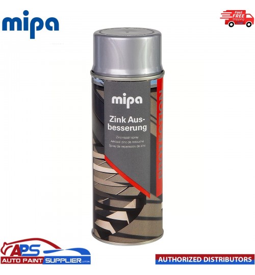 MIPA ZINC GALVANISED SILVER REPAIR TOUCH UP AEROSOL 400ML - FAST DRYING