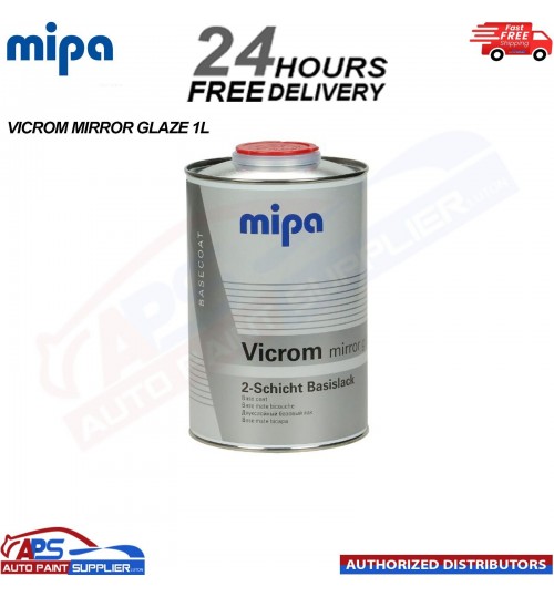 MIPA VICROM MIRROR GLAZE PAINT 1L SILVER ALLOY CHROME EFFECT BASECOAT 242910003