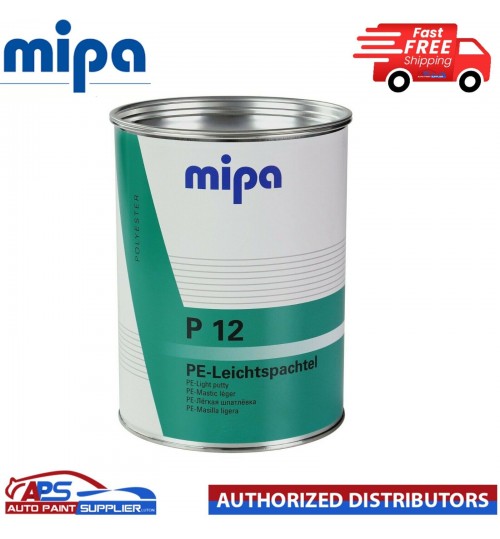 MIPA P12 LIGHT PUTTY WITH HARDENER 3L - FINE EASY SAND CAR BODY FILLER