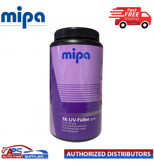 MIPA UV 1K FILLER PRIMER GREY - SMART REPAIR CAR PAINT 1L